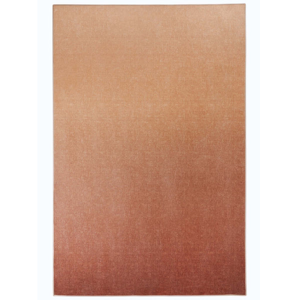 Horizon Ombre CoralEco-Washable Rug- a 100% recycled material rug featuring a orange\red ombre design.
