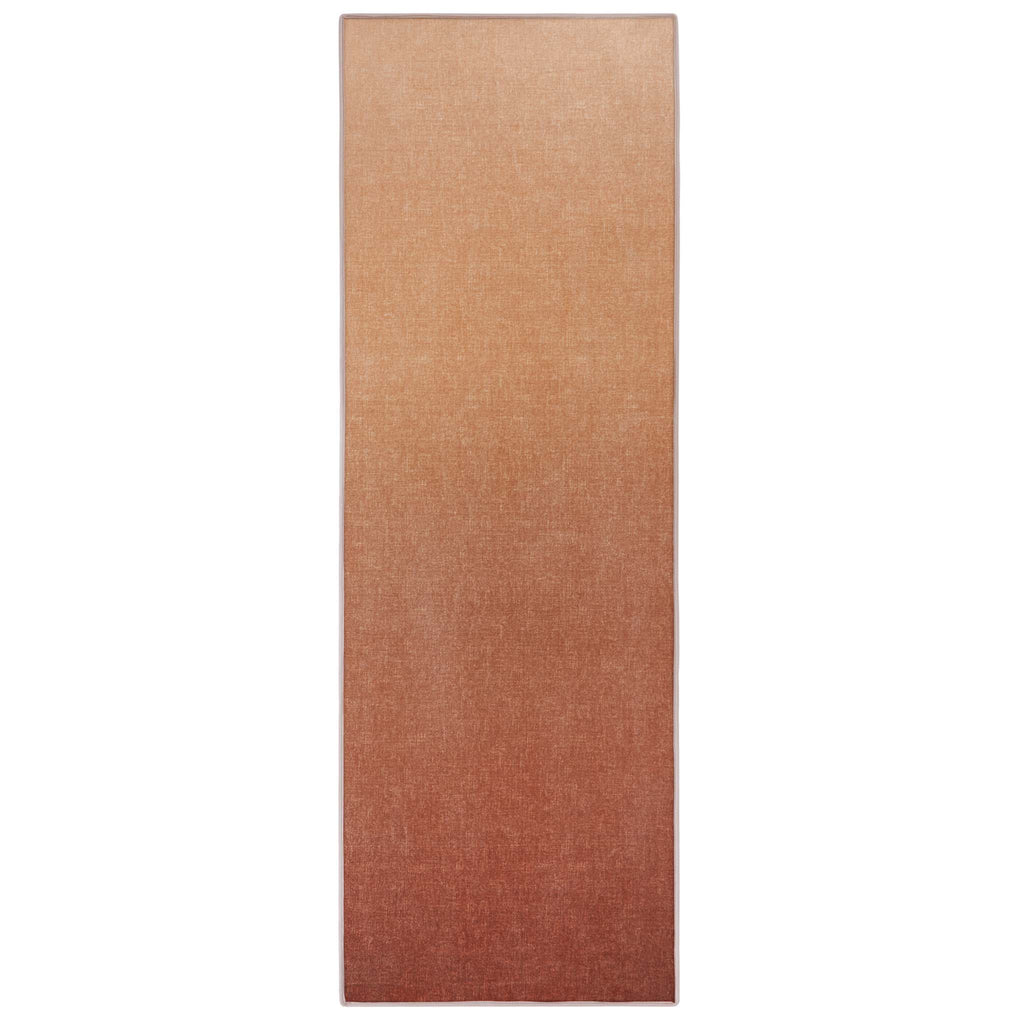 Horizon Ombre Coral Eco-Washable Runner- a 100% recycled material runner featuring an ombre design in red\orange.