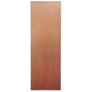 Horizon Ombre Coral Eco-Washable Runner- a 100% recycled material runner featuring an ombre design in red\orange.