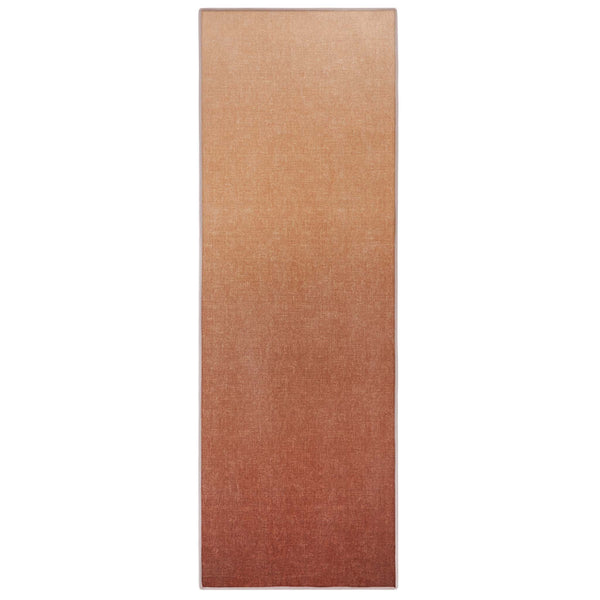 Horizon Ombre Coral Eco-Washable Runner- a 100% recycled material runner featuring an ombre design in red\orange.
