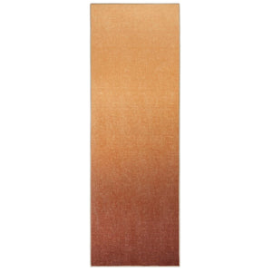 Horizon Coral Ombre Eco-Washable Runner - a 100% recycled material runner featuring a red and orange ombre effect.