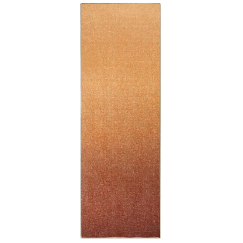 Horizon Coral Ombre Eco-Washable Runner - a 100% recycled material runner featuring a red and orange ombre effect.