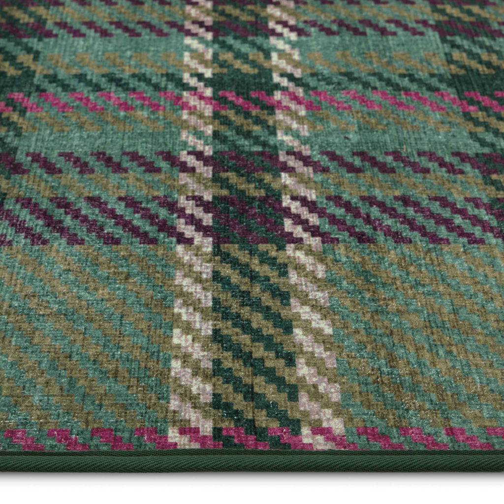 Isla Plaid Emerald Eco-Washable Rug