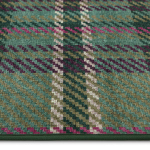 Isla Plaid Emerald Eco-Washable Rug
