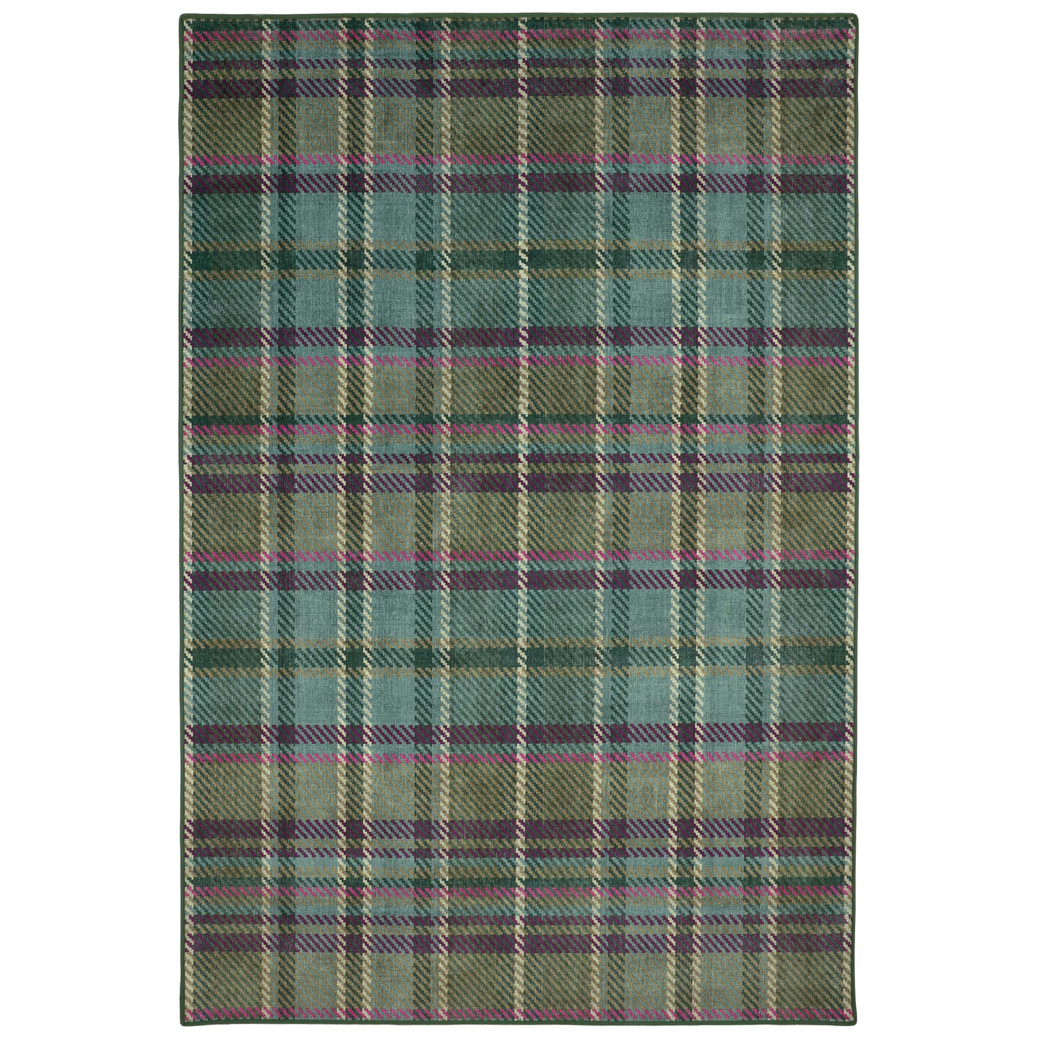 Isla Plaid Emerald Eco-Washable Rug