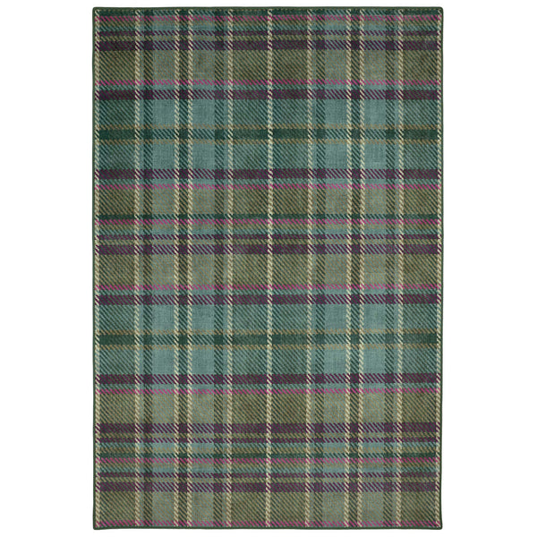 Isla Plaid Emerald Eco-Washable Rug