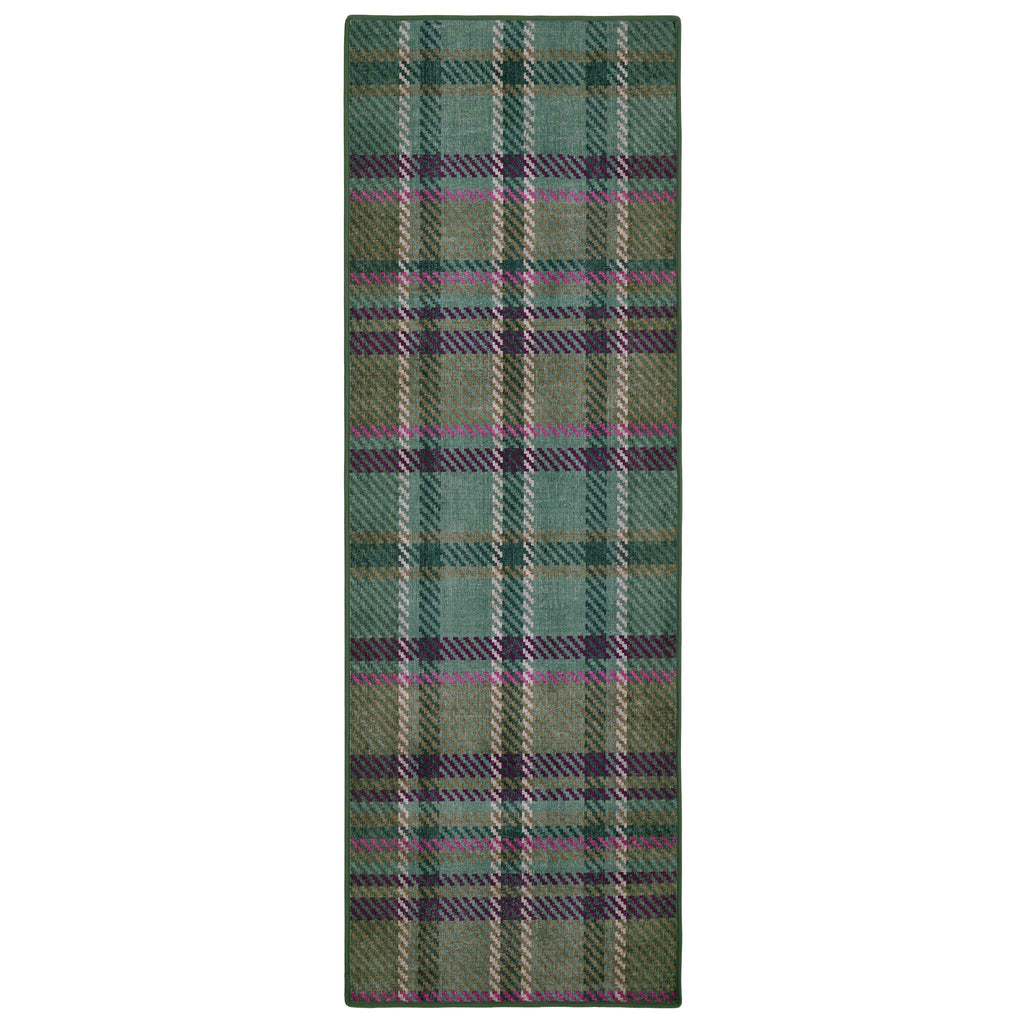 Isla Plaid Emerald Eco-Washable Runner