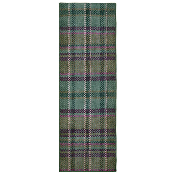 Isla Plaid Emerald Eco-Washable Runner