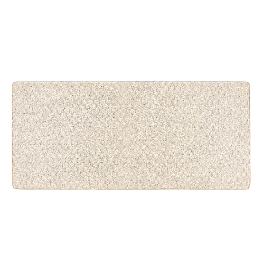 Sculptured Washable Honeycomb Rug Ivory 5