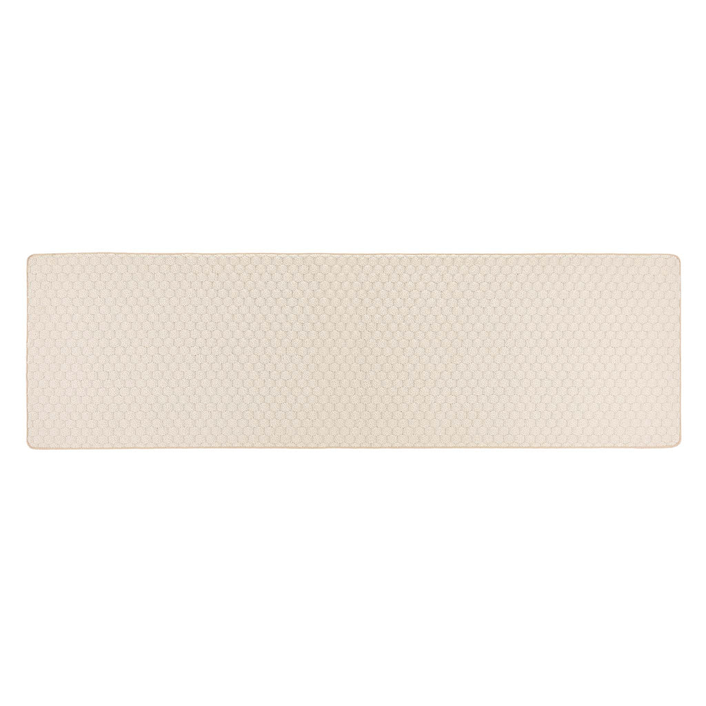 Sculptured Washable Honeycomb Rug Ivory 6