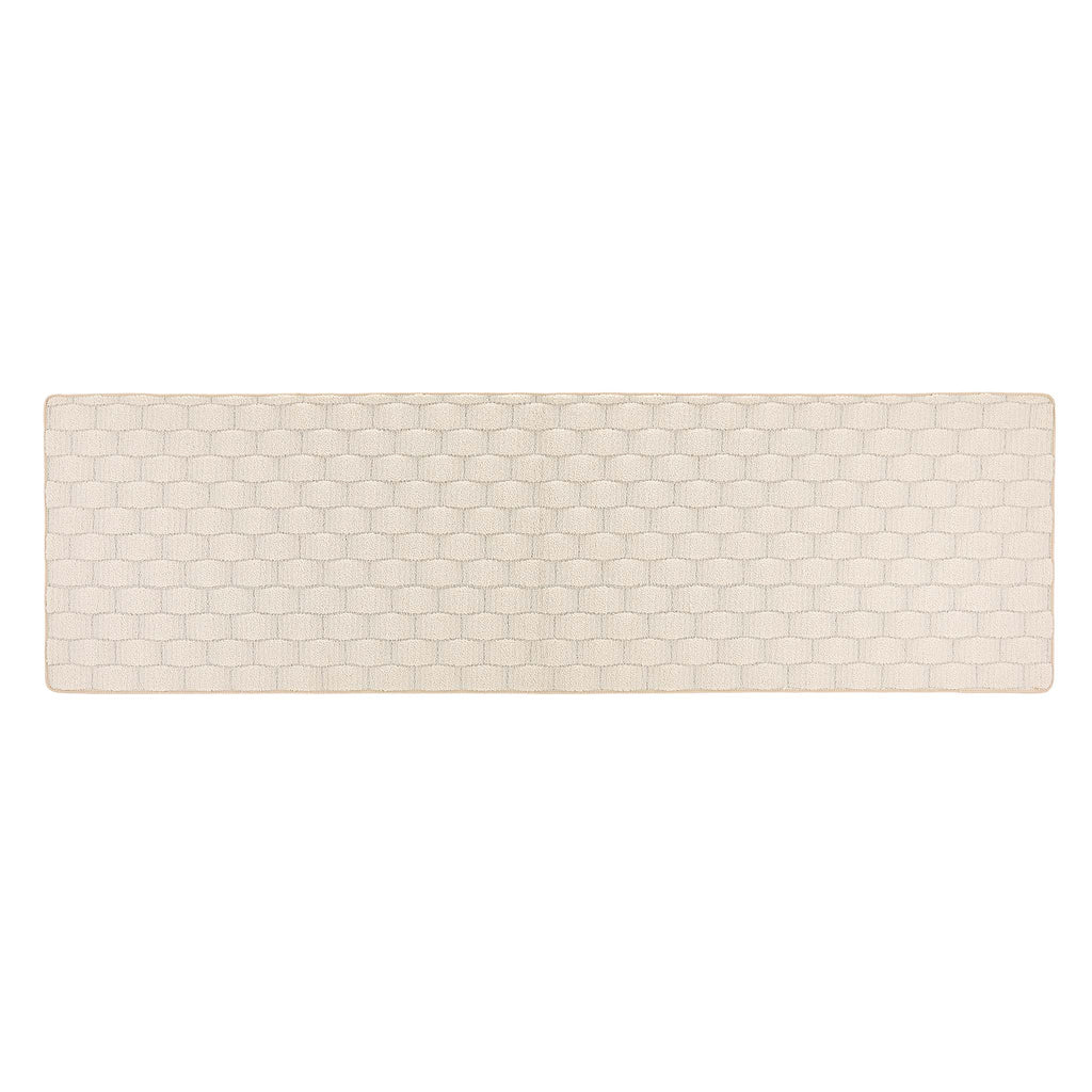 Sculptured Basketweave Rug Ivory 3