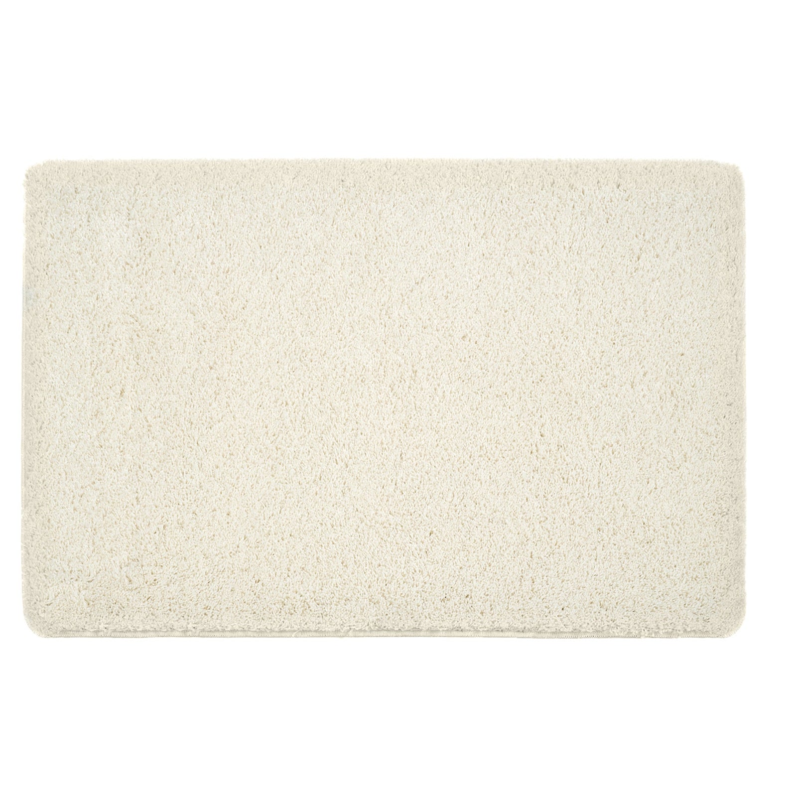 Ivory Washable Rug in a solid white colour, fully machine washable.