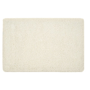 Ivory Washable Rug in a solid white colour, fully machine washable.