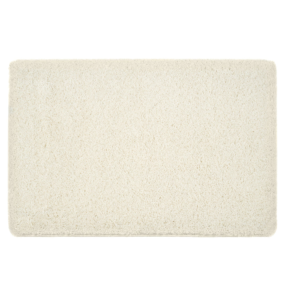 Ivory Washable Rug in a solid white colour, fully machine washable.