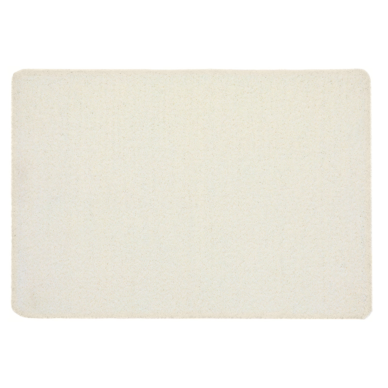 Ivory Washable Rug in a solid white colour, fully machine washable.