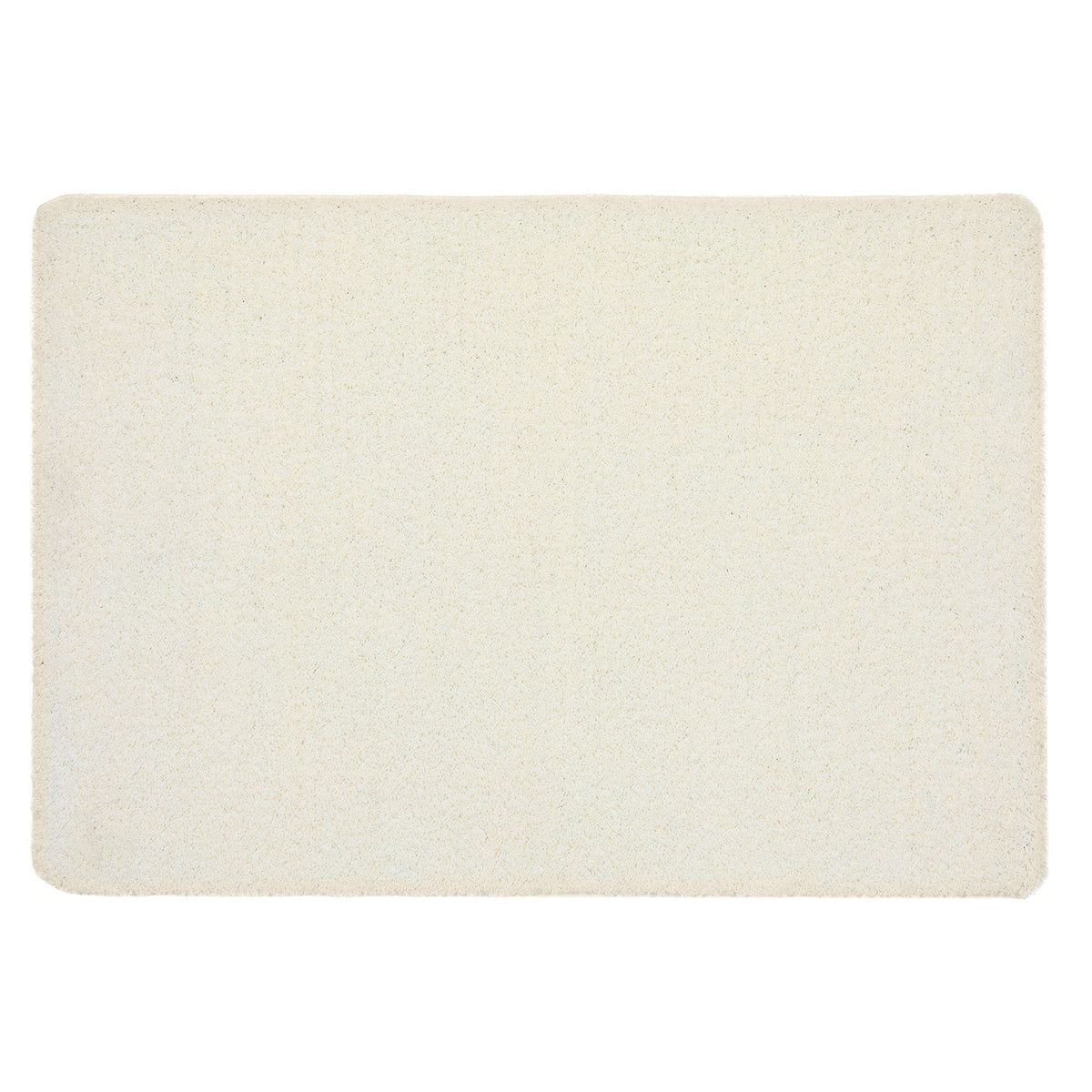 Ivory Washable Rug in a solid white colour, fully machine washable.