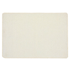 Ivory Washable Rug in a solid white colour, fully machine washable.
