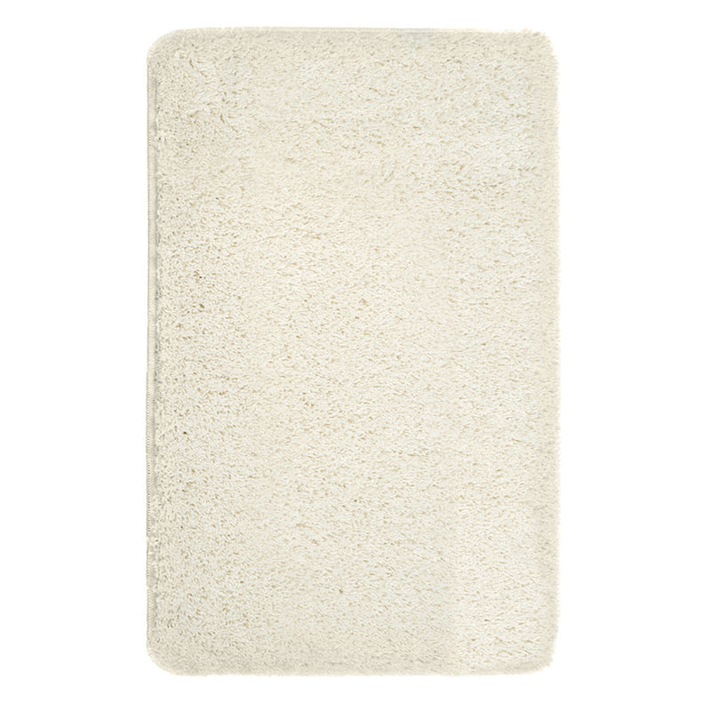 Ivory Washable Rug in a solid white colour, fully machine washable.