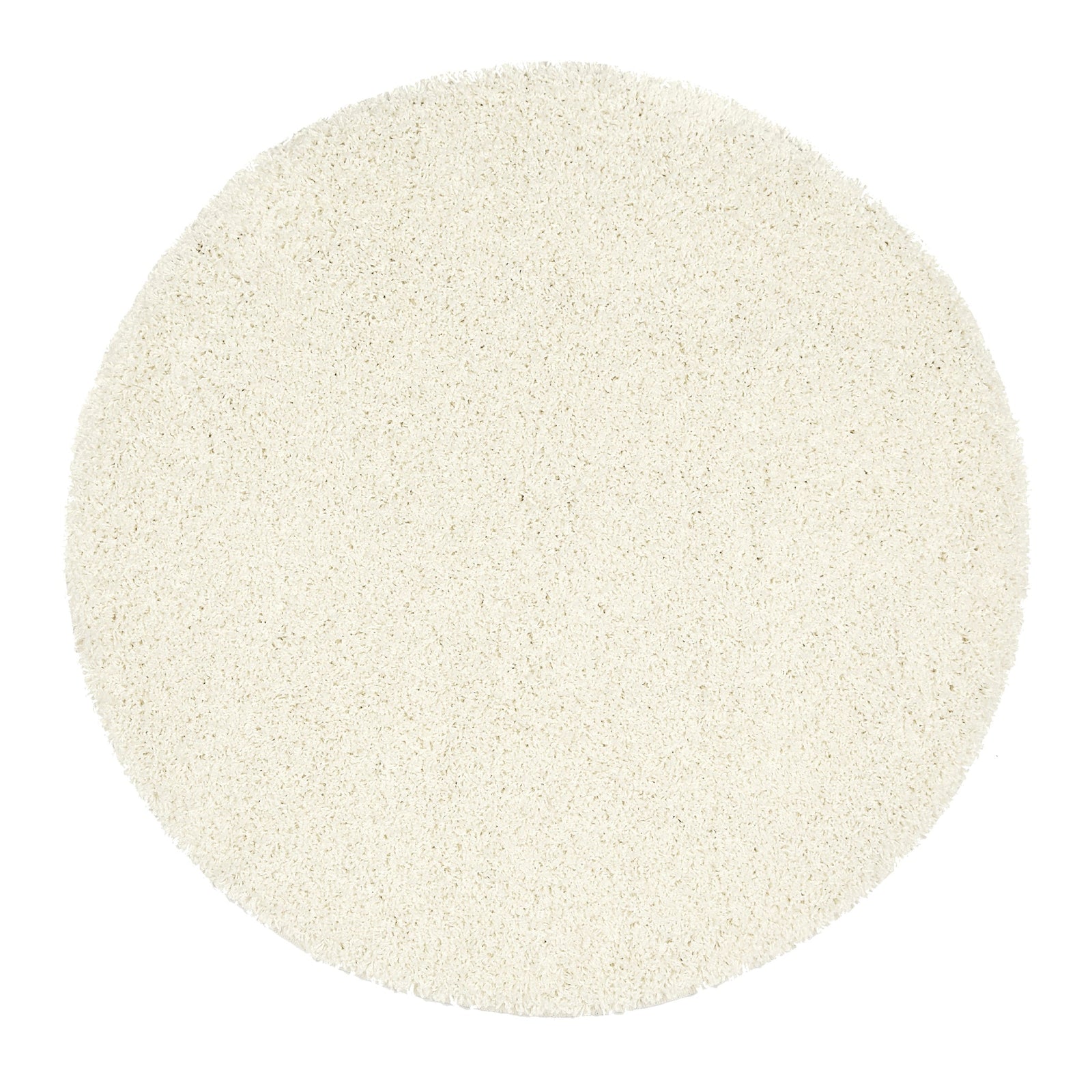 Ivory Washable Rug in a solid white colour, fully machine washable.