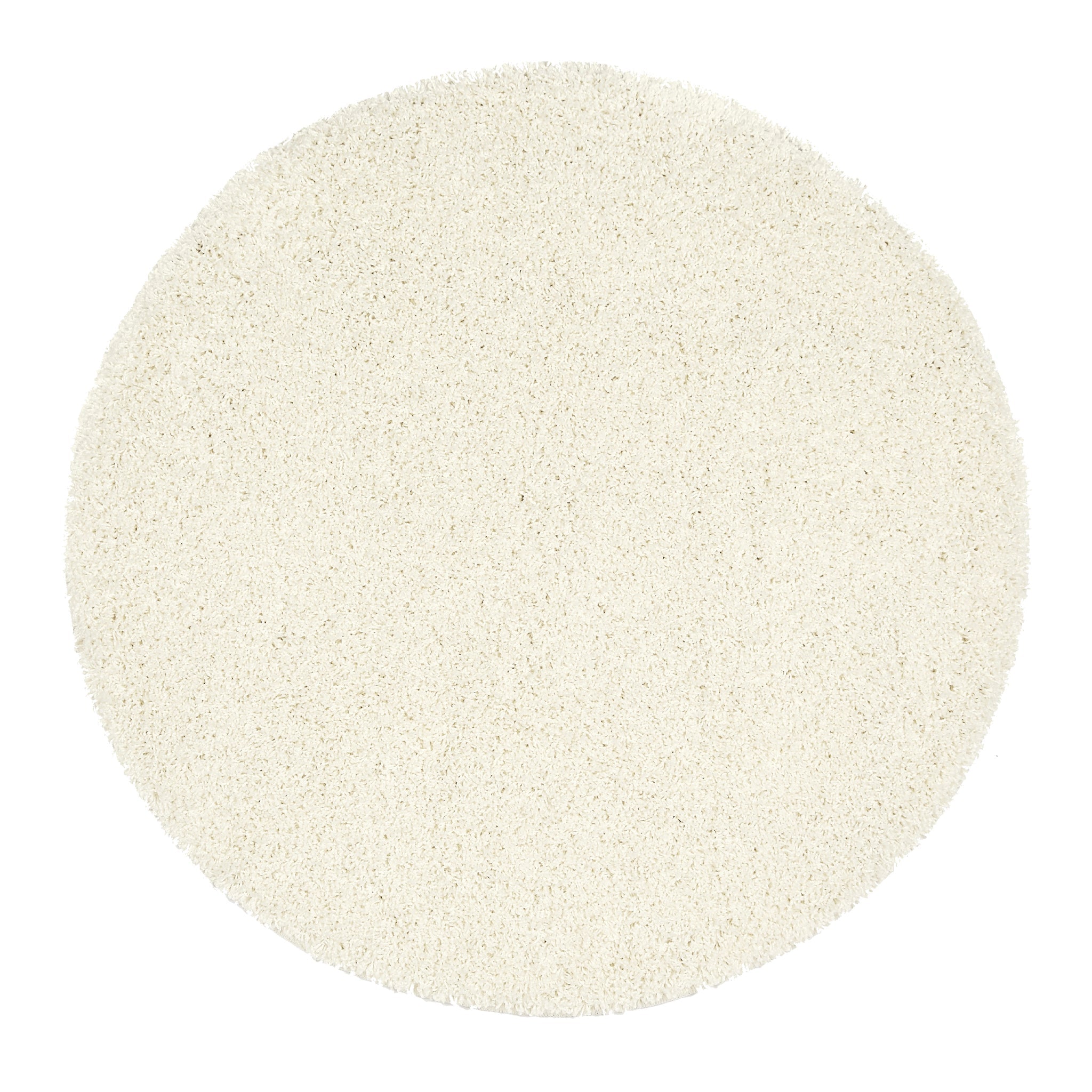 Ivory Washable Rug in a solid white colour, fully machine washable.