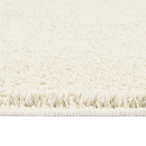 Ivory Washable Rug in a solid white colour, fully machine washable.