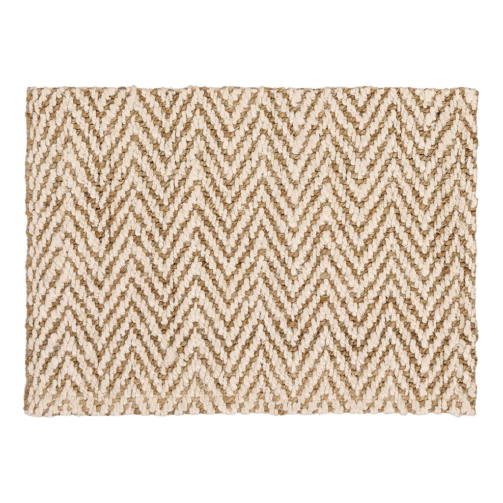 Jute Herringbone Doormat- 100% jute doormat featuring a herringbone pattern.