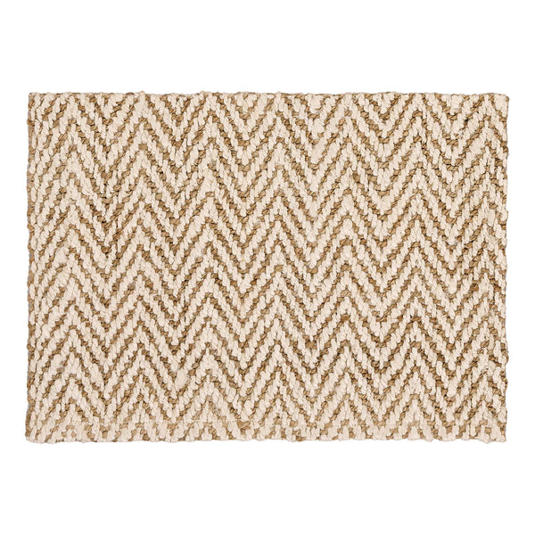 Jute Herringbone Doormat- 100% jute doormat featuring a herringbone pattern.