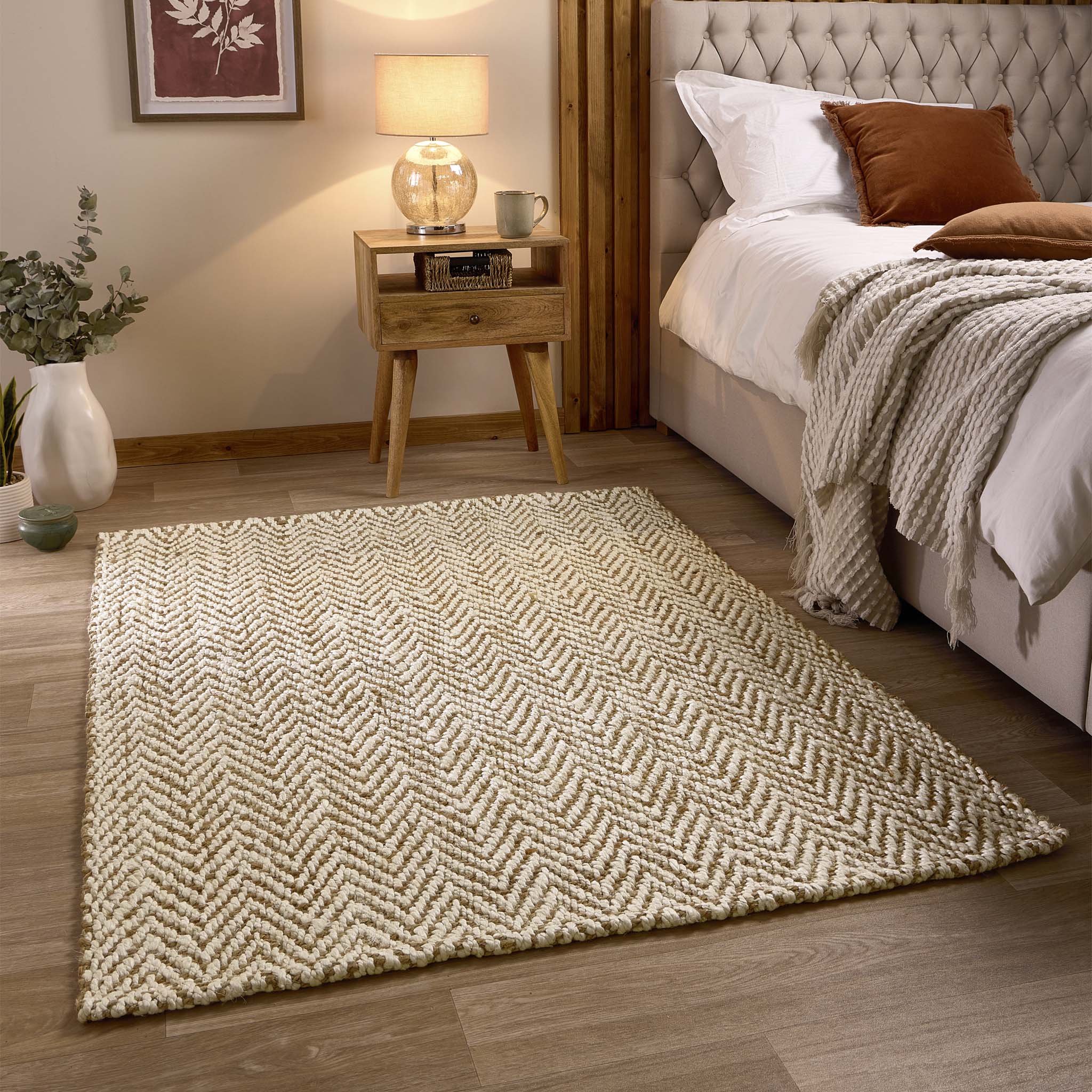 Jute Herringbone Rug- 100% sisal rug featuring a herringbone pattern.