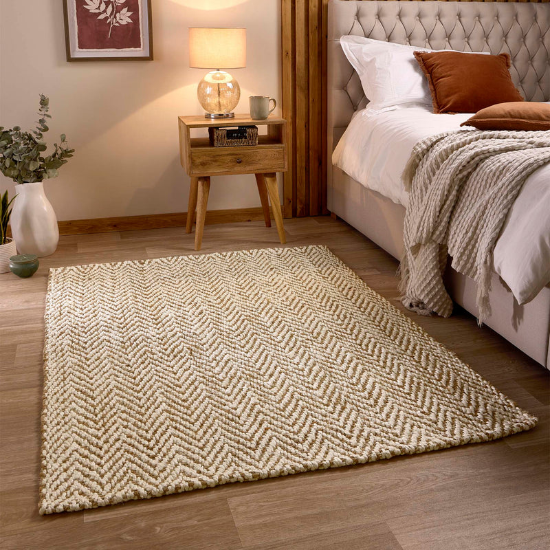 Jute Herringbone Rug- 100% sisal rug featuring a herringbone pattern.
