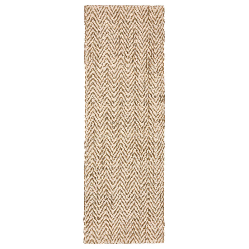 Jute Herringbone Runner- 100% jute runner with a herringbone pattern.
