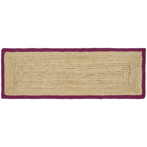 Jute Border Rug Raspberry 5