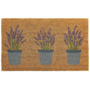 Printed Coir Lavender Doormat 1