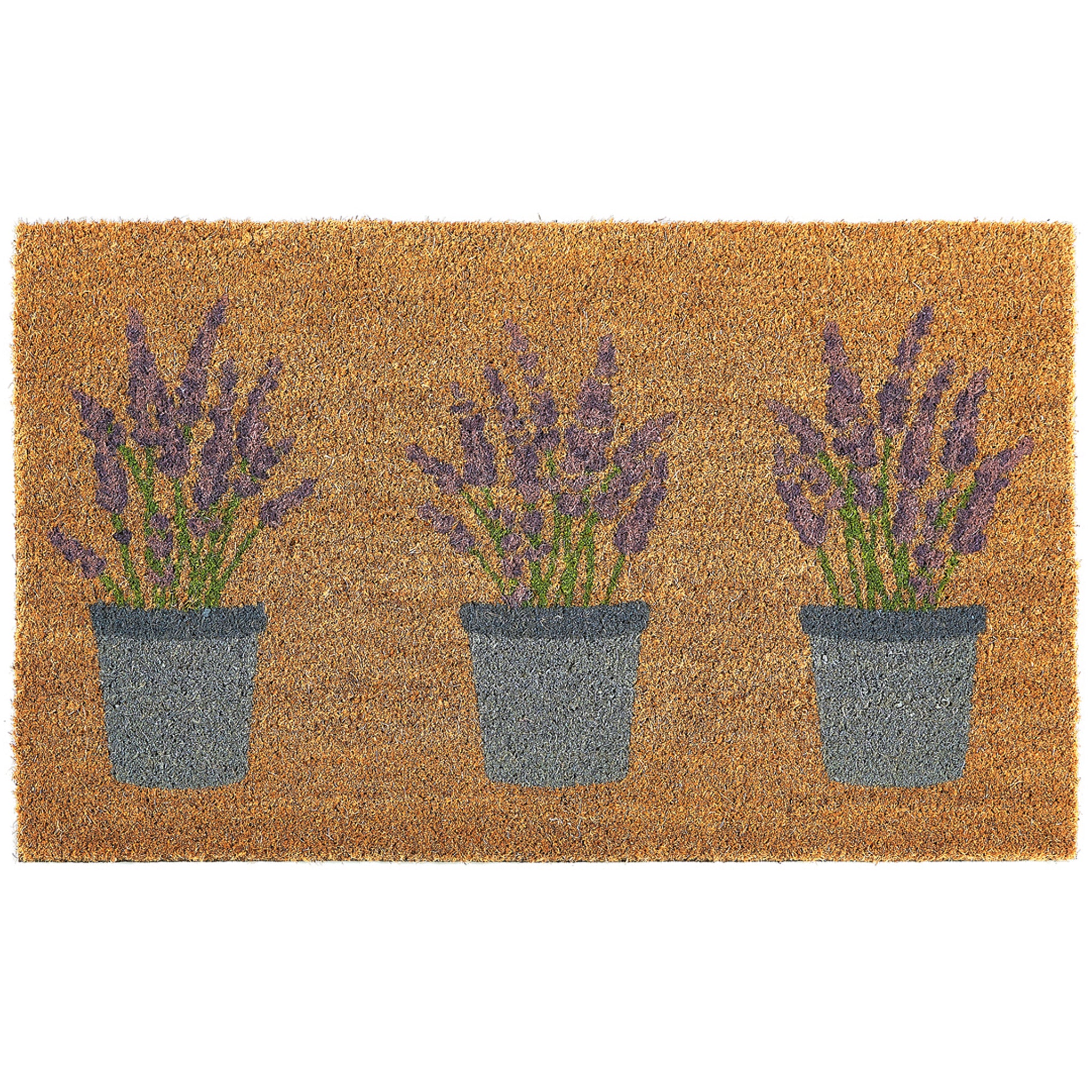 Printed Coir Lavender Doormat 1