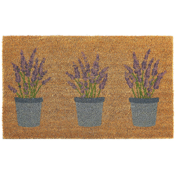 Printed Coir Lavender Doormat 1
