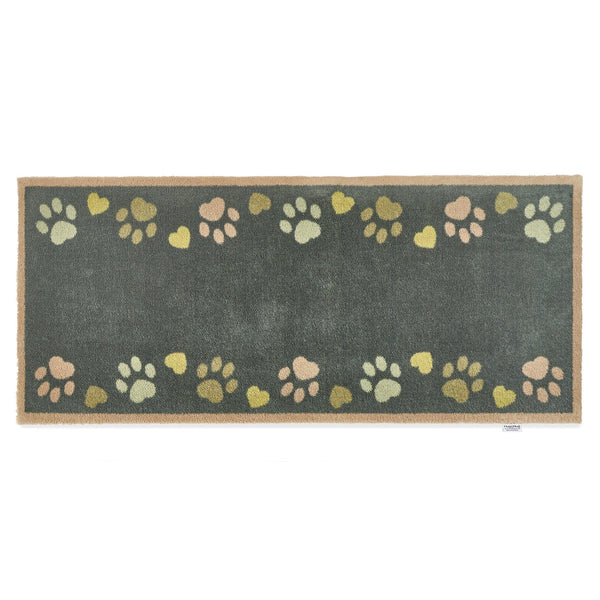 Hug Rug Green Love Paws Washable Runner