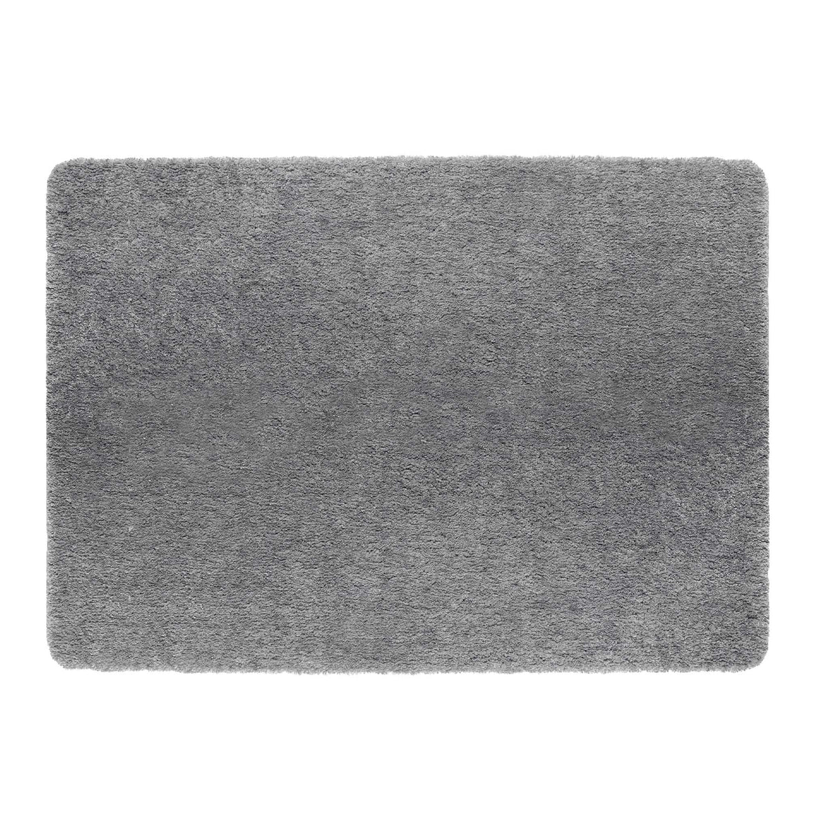 Luxe Grey Rug with a shaggy grey pile.