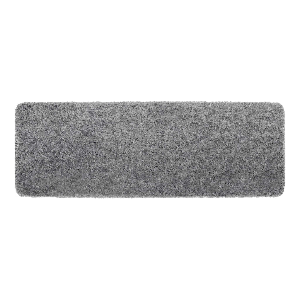 Luxe Grey Runner with a shaggy grey pile.