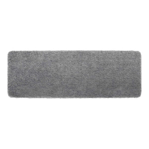 Luxe Grey Runner with a shaggy grey pile.