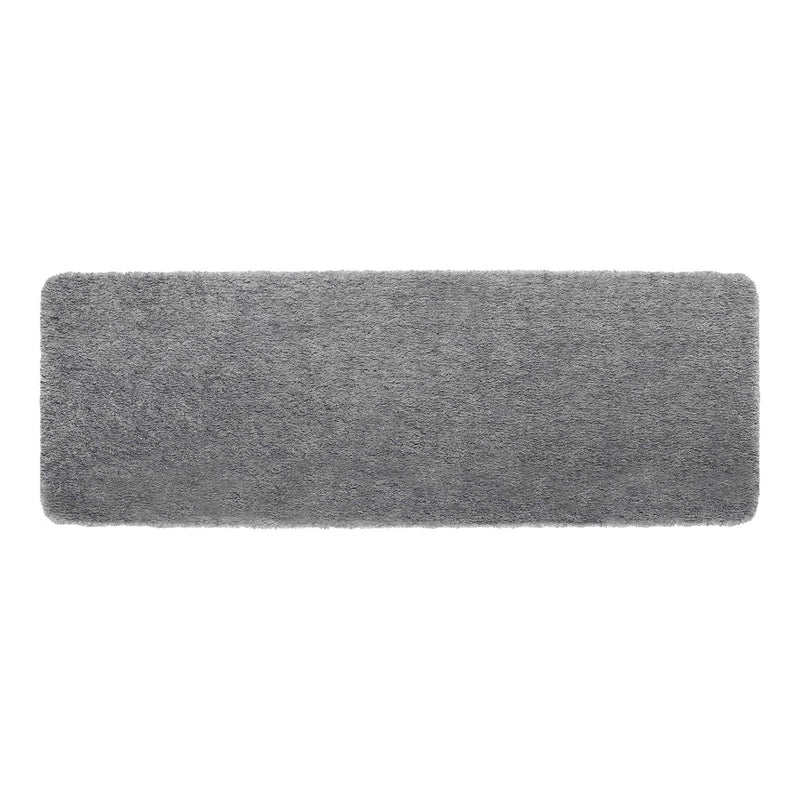 Luxe Grey Runner with a shaggy grey pile.