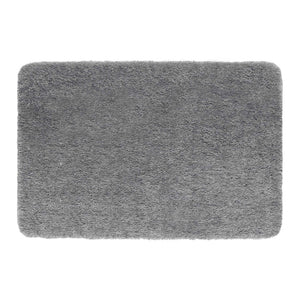 Luxe Grey Rug with a shaggy grey pile.