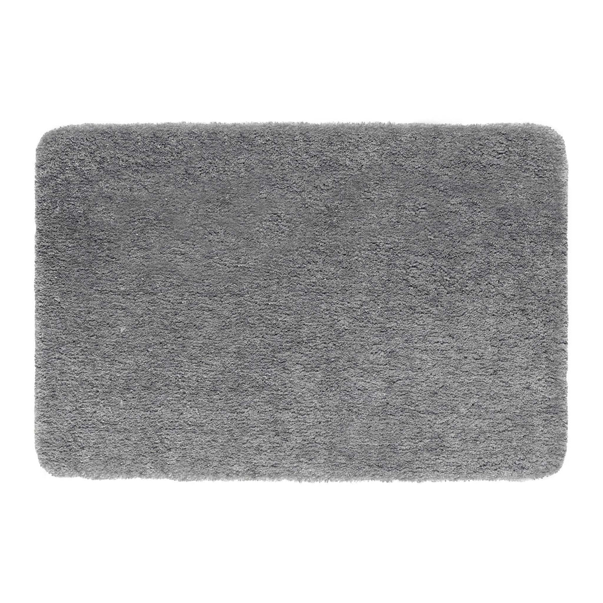 Luxe Grey Rug with a shaggy grey pile.