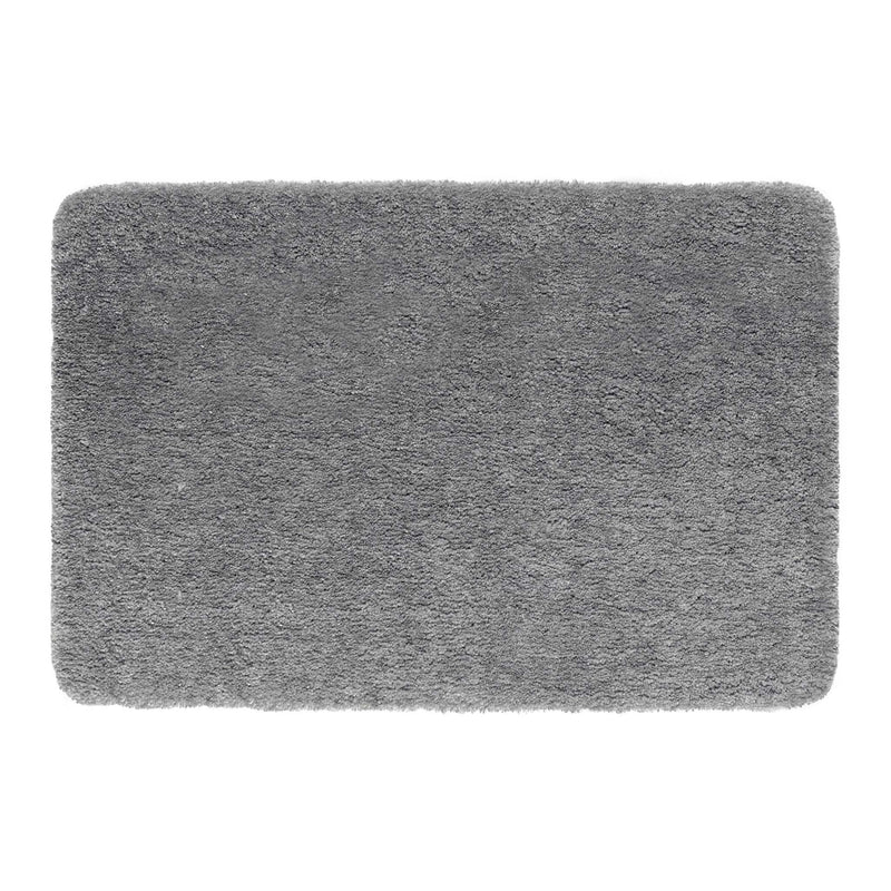 Luxe Grey Rug with a shaggy grey pile.