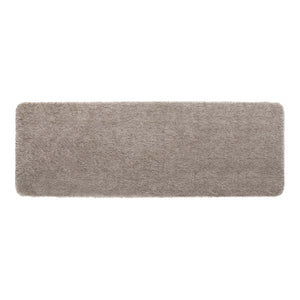 Luxe Stone Runner with a shaggy grey pile.