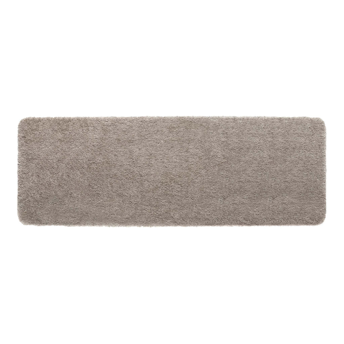 Luxe Stone Runner with a shaggy grey pile.