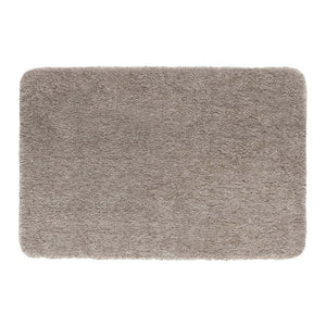 Luxe Stone Rug with a shaggy grey pile. 