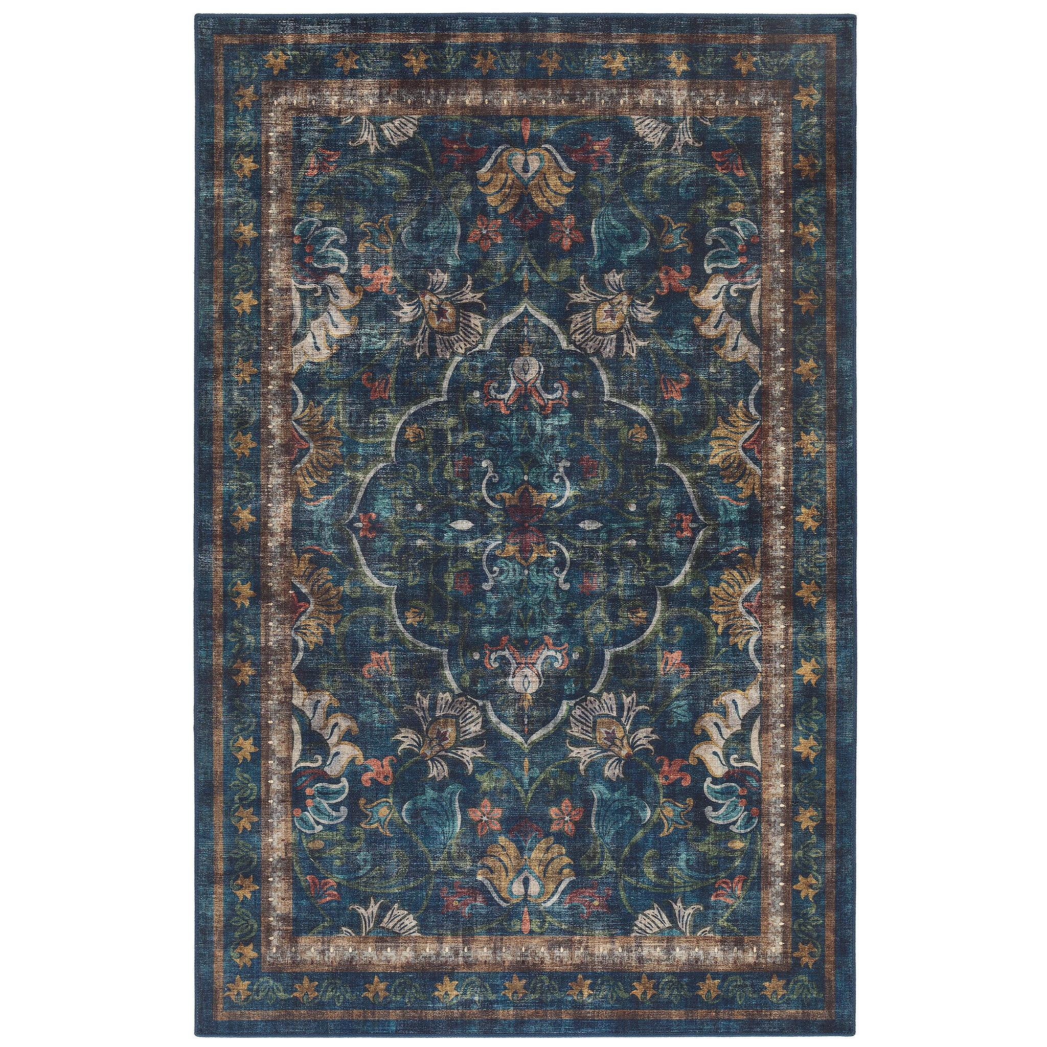 Hug Rug Midnight Paisley Washable Rug