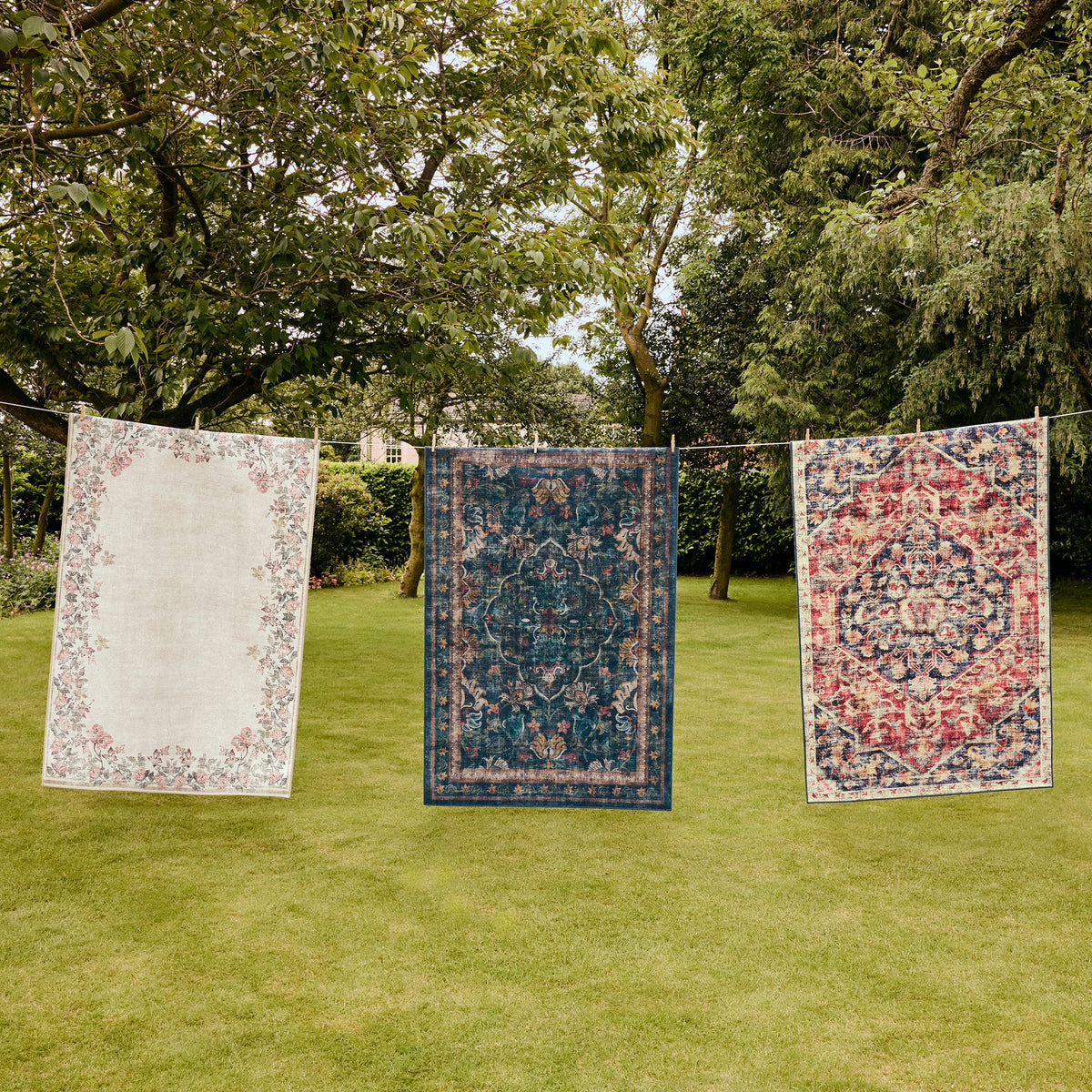 Hug Rug Multi Midnight Paisley Eco-Washable Rug | Traditional Style Rug | Hug Rug