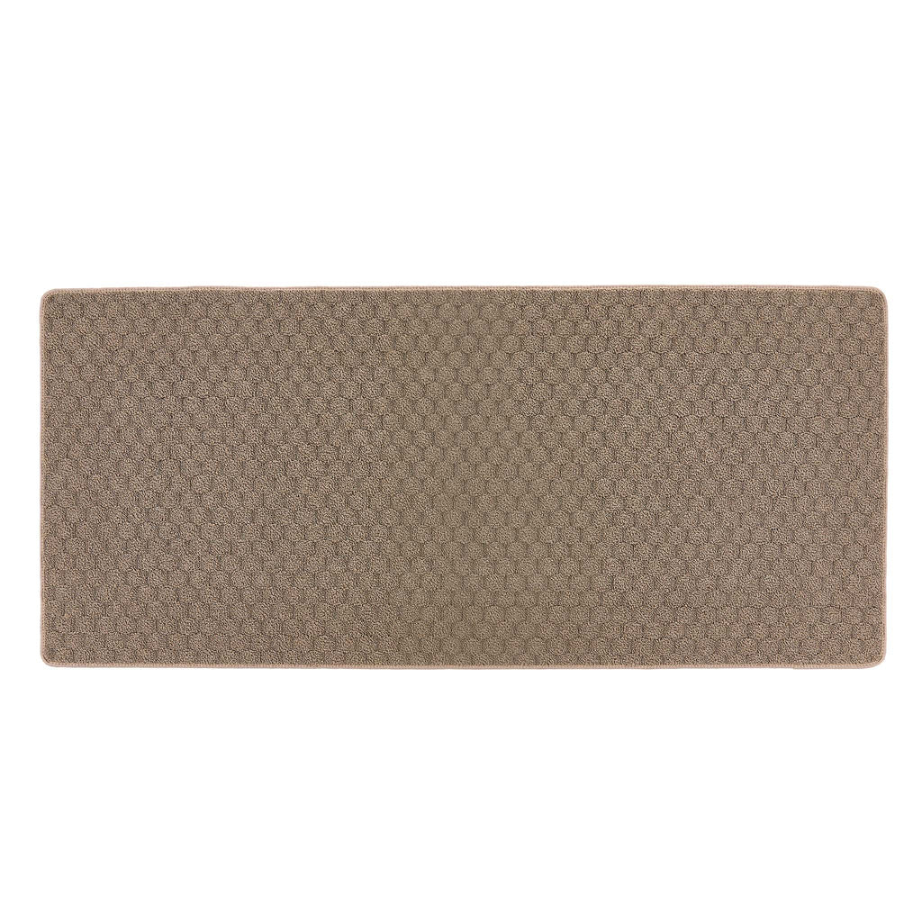 Sculptured Washable Honeycomb Rug  Mink 1