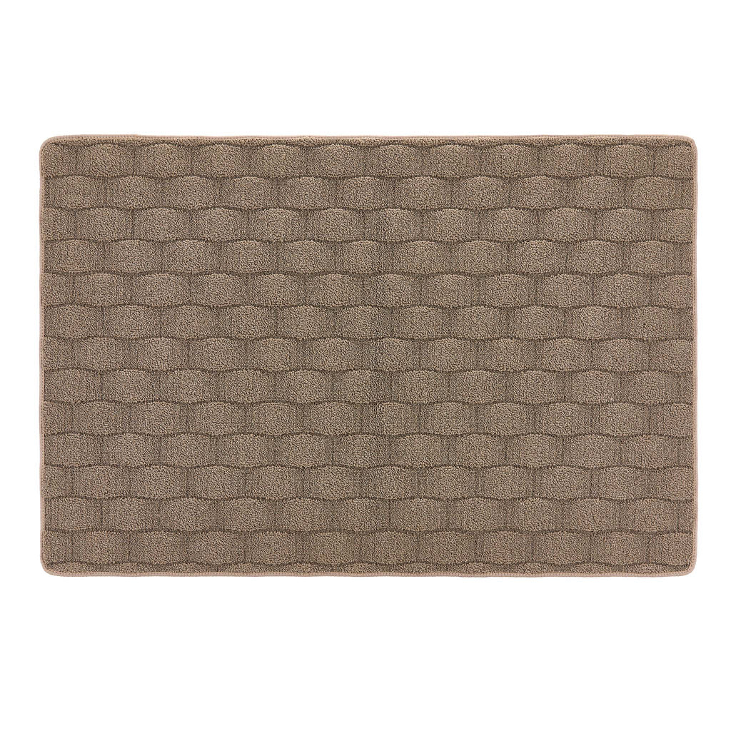 Sculptured Washable Basketweave Rug Mink 1