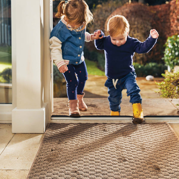 Sculptured Washable Honeycomb Rug  Mink 2